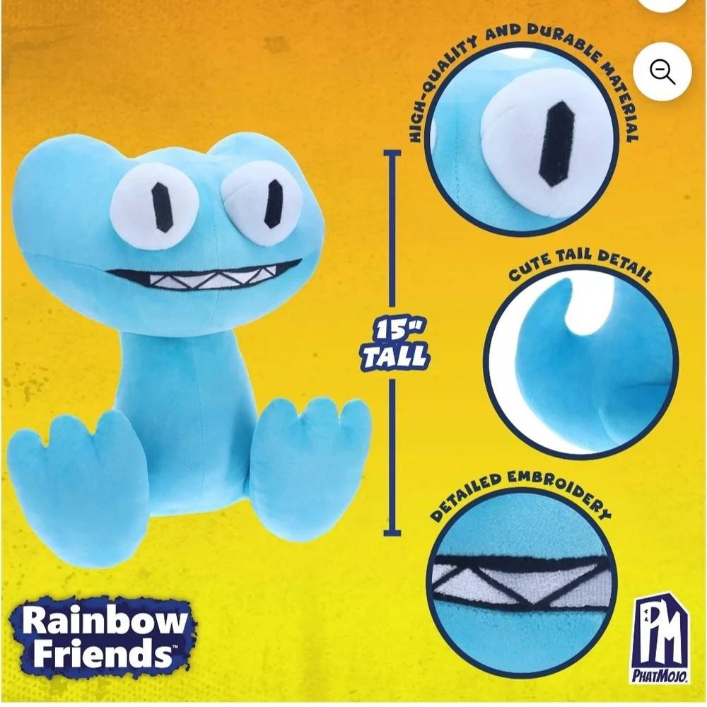 Rainbow Friends Giant Plush Cyan - Picture 3 of 9